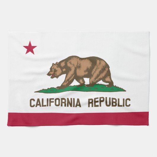 Klassieke California State Flag Theedoek (Horizontaal)