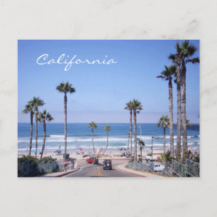 Klassieke Californische strand Briefkaart