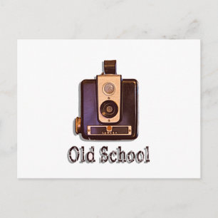 Klassieke camera 1950 - Oude school Briefkaart