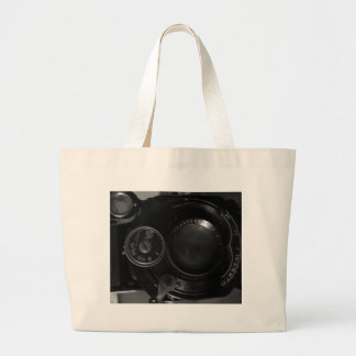 Klassieke camera afdrukken grote tote bag
