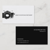 Klassieke camera artistieke zwarte fotograaf visitekaartje (Voorkant / Achterkant)