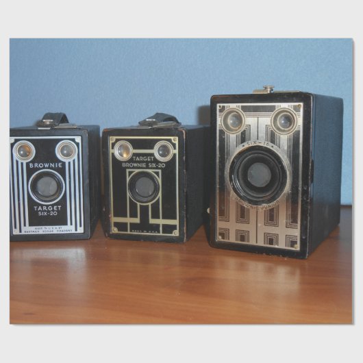 Klassieke camera's die papier verpakken (Vlak)