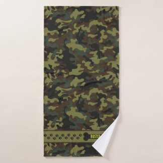 Klassieke camouflage droogt me uit badhanddoek