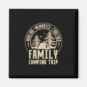 Klassieke camper kampeer familie kampeerreis 2025 magneet
