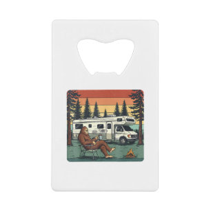 Klassieke Camping Camper RV Bigfoot Avontuur Kredietkaart Flessenopener