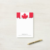 Klassieke Canadese vlag Post-it® Notes (Op bureau)