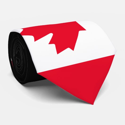 Klassieke Canadese vlag Stropdas (Opgerold)