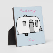 klassieke caravan met afgeronde caravan fotoplaat (Voorkant)