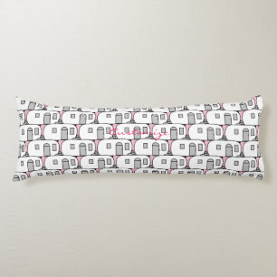 klassieke caravan met afgeronde caravan lichaamskussen