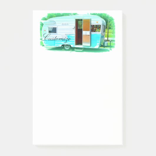  klassieke caravan met zigeunerlijker post-it® notes (Voorkant)
