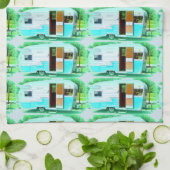 klassieke caravan Thunder_Cove Theedoek (Gevouwen)