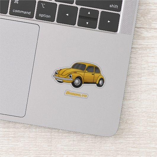 Klassieke cartoonauto sticker (Detail)