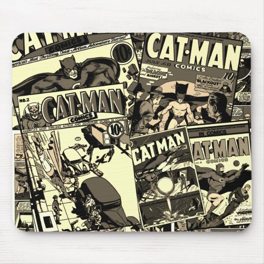 Klassieke CAT-MAN Comics Mousepad Muismat (Voorkant)