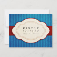 Klassieke charme Blauw & Rood Maaltijdkeuze RSVP