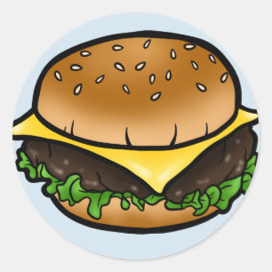 Klassieke Cheeseburger Lover Sticker