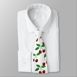 Klassieke Cherry Fruit en Leaf Stropdas