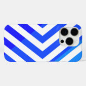Klassieke Chevron Pattern in Blauw en Wit Case-Mate iPhone Case (Achterkant (horizontaal))