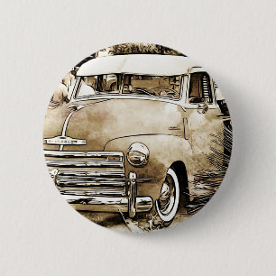 Klassieke Chevy Chevrolet Truck Ronde Button 5,7 Cm