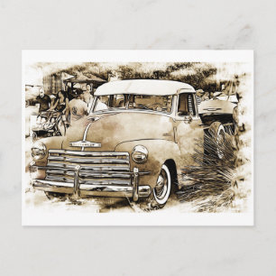 Klassieke Chevy Chevrolet Truck uit 1950 Briefkaart