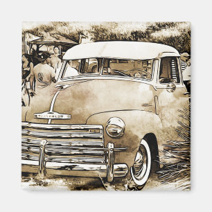 Klassieke Chevy Chevrolet Truck uit 1950 Magneet