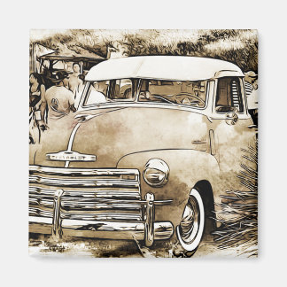 Klassieke Chevy Chevrolet Truck uit 1950 Magneet