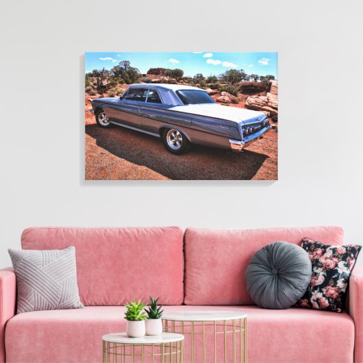 Klassieke Chevy Impala Hot Rod Canvas Afdruk (Insitu (Woonkamer))