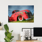 Klassieke Chevy Pickup Poster (Thuiskantoor)