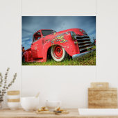 Klassieke Chevy Pickup Poster (Keuken)