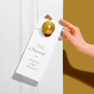 Klassieke Chic Calligrafie Bruiloft Gereserveerd