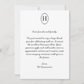 Klassieke Chic Wedding Bedankt Card (Voorkant)