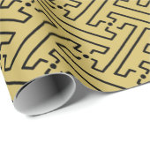 Klassieke Chinese Geometric Gold Black Cadeaupapier (Rol Hoek)