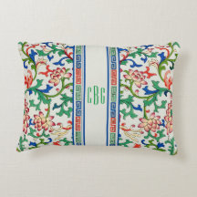 Klassieke Chinoiserie Chic accentkussen monogram
