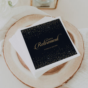 Klassieke Chique Gouden Confetti Calligrafie Pensi Servet