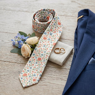 Klassieke chique halsband met bloemmotief stropdas