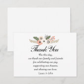 Klassieke chique trouw-bedankkaart kaart (Voorkant / Achterkant)