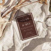 Klassieke Chocolade Bruine Oude Geld QR Code Trouw Kaart