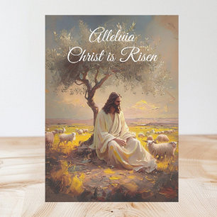 Klassieke Christ is Risen Paas- Christelijke Relig Kaart