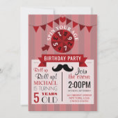 Klassieke Circus Poster Children's Birthday Party Kaart (Voorkant)