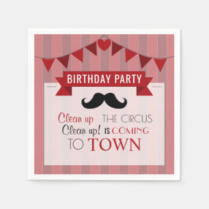 Klassieke Circus Poster Children's Birthday Party Servetten