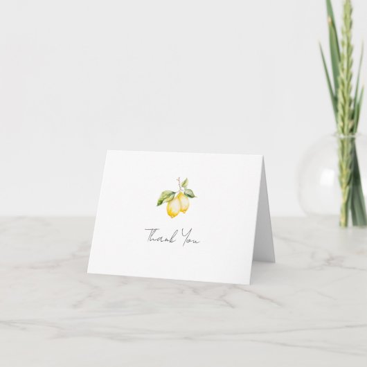 Klassieke Citrus Lemon Summer Thank You Card Bedankkaart (Voorkant)