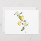 Klassieke Citrus Lemon Summer Wedding Save the Dat Date (Achterkant)