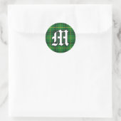 Klassieke Clan MacArthur Tartan Monogram Ronde Sticker (Tas)