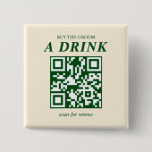 Klassieke Cocktail Bachelor Koopt Bruidegom Een Dr Vierkante Button 5,1 Cm (Voorkant)