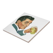 Klassieke Cocktails Dranken, Man Die Dranken Drink Tegeltje (Zijkant)