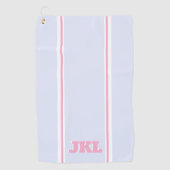 Klassieke College Style Monogram Golf Handdoek (Voorkant)