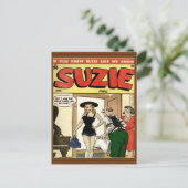 Klassieke Comic Hoesje  Suzie Briefkaart (Staand voorkant)