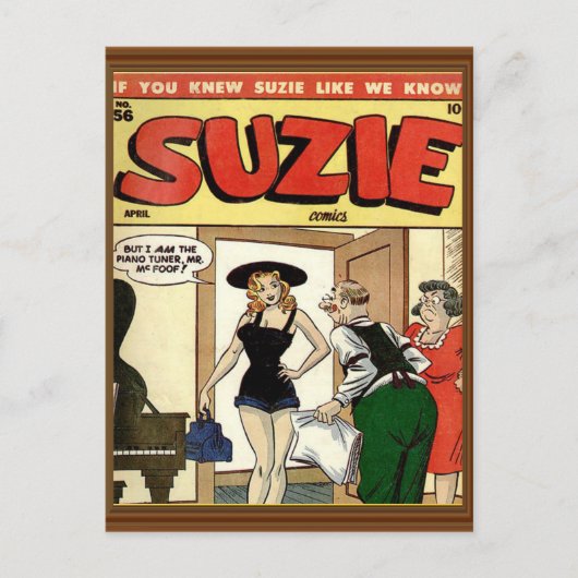 Klassieke Comic Hoesje  Suzie Briefkaart (Voorkant)