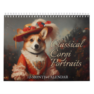 Klassieke Corgi-portrettencalender Kalender