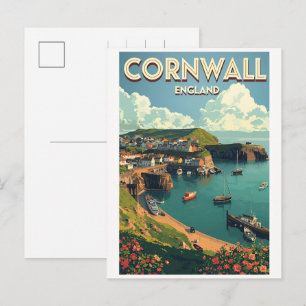 Klassieke Cornwall county kliffen Engeland cadeaus Feestdagenkaart