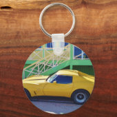 Klassieke Corvette Stingray. Sleutelhanger (Voorkant)